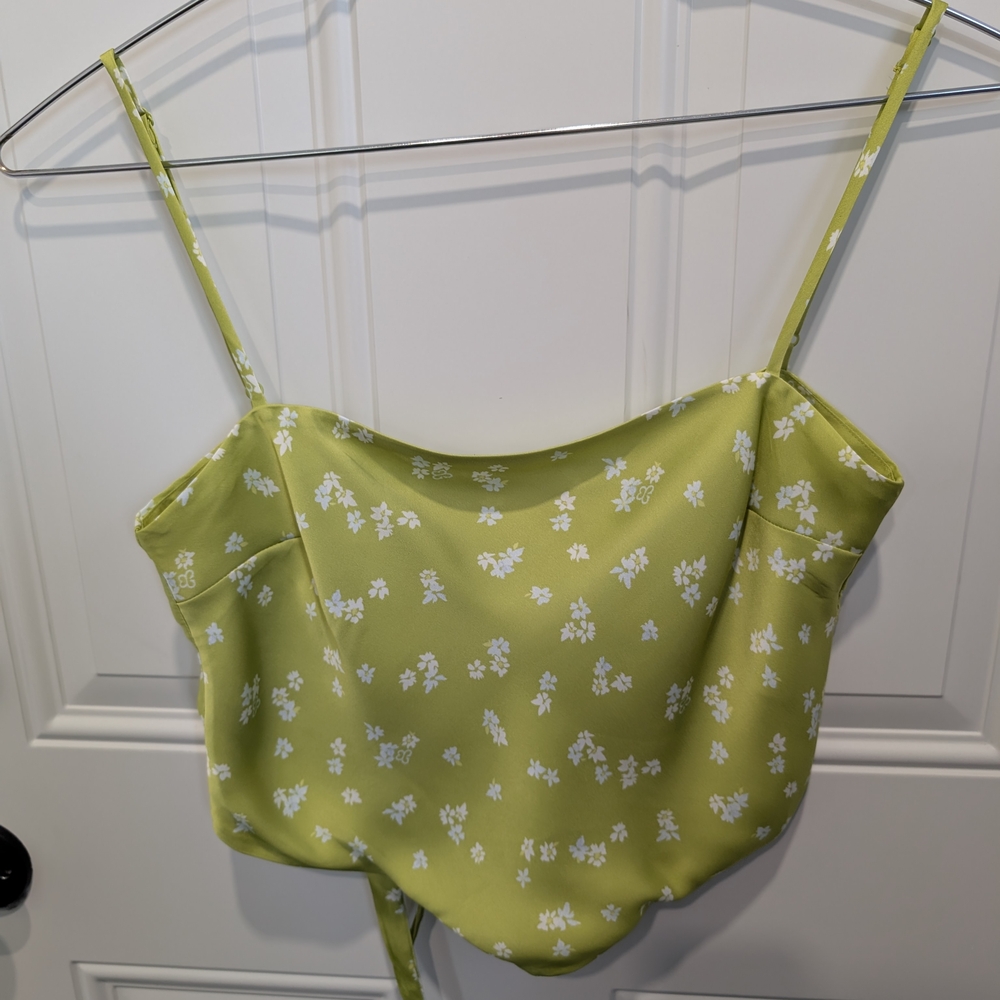 3/$20 Sunday Best Lime Green Floral Camisole